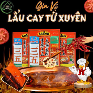Gói lẩu cay tứ xuyên SANWU gia vị lẩu hoàn chỉnh chuẩn tàu 150g , cốt lẩu
