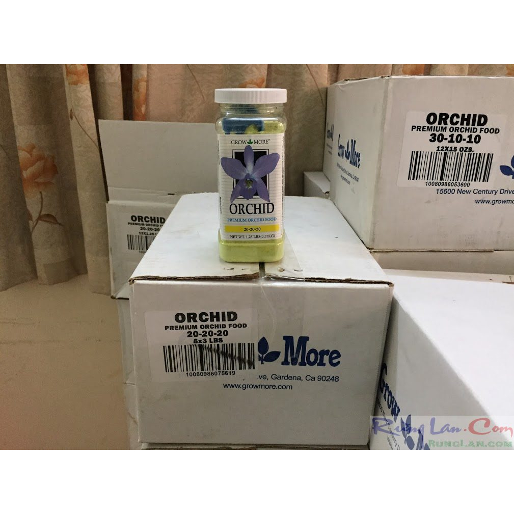 NPK 20-20-20 GROW MORE ORCHID phân bón nhập từ MỸ hủ 570gr