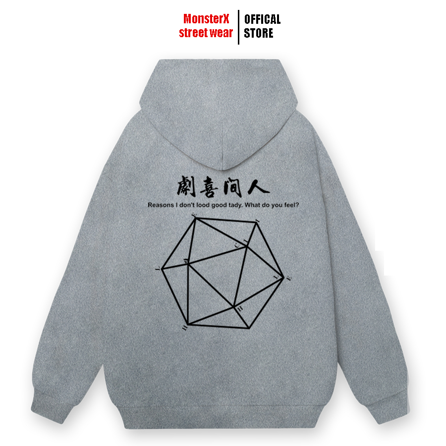 Áo hoodie nỉ bông Monster X Street Lục Lăng nam nữ form rộng thu đông Local Brand