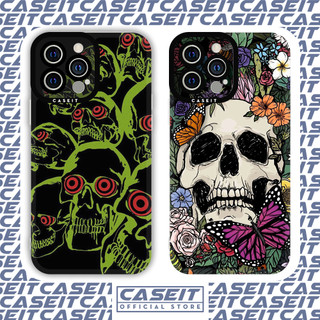 Ốp lưng iphone cạnh vuông Caseit Skull họa tiết horror kinh dị aesthetic 8/8plus/x/xs/11/12/13/14/pro/max/plus/promax