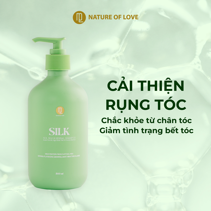 Dầu gội thảo dược tơ tằm NOL SLIK 500ml