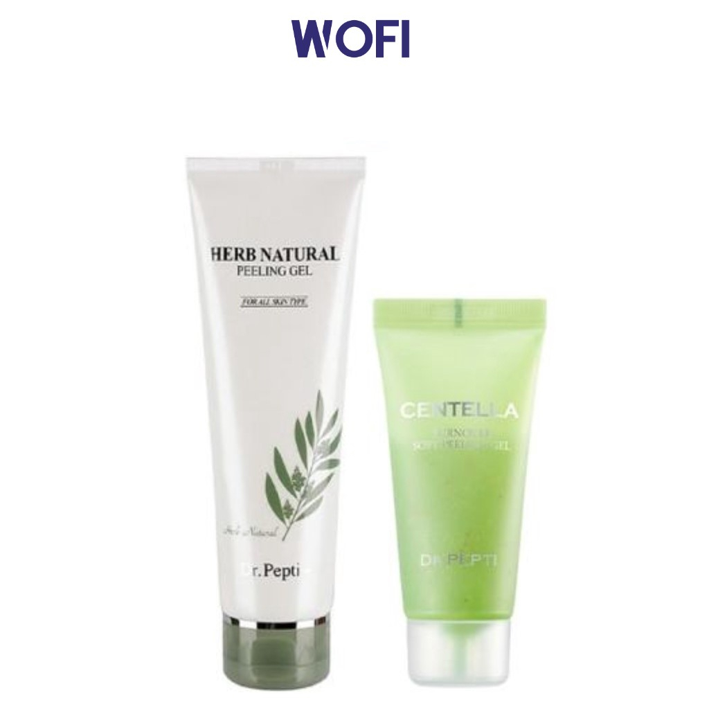 Tẩy tế bào da chết và sáng mịn da Dr.Pepti Herb Natural Peeling Gel 130ml