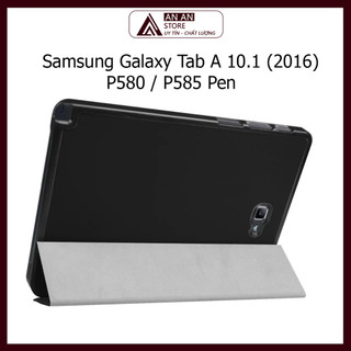 Bao Da Samsung Galaxy Tab A 10.1 (2016) P580 / P585 Cover Cho Máy Tính Bảng  Pen Hỗ Trợ Smart Cover