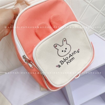 Balo tai thỏ cực xinh - thêu tên bé theo yêu cầu
