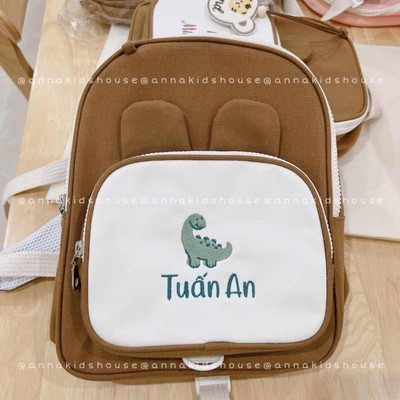 Balo tai thỏ cực xinh - thêu tên bé theo yêu cầu