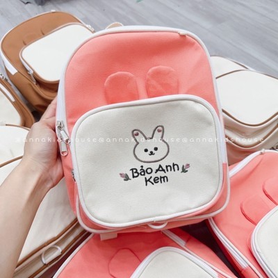 Balo tai thỏ cực xinh - thêu tên bé theo yêu cầu