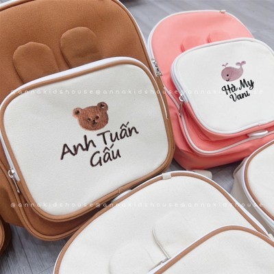 Balo tai thỏ cực xinh - thêu tên bé theo yêu cầu