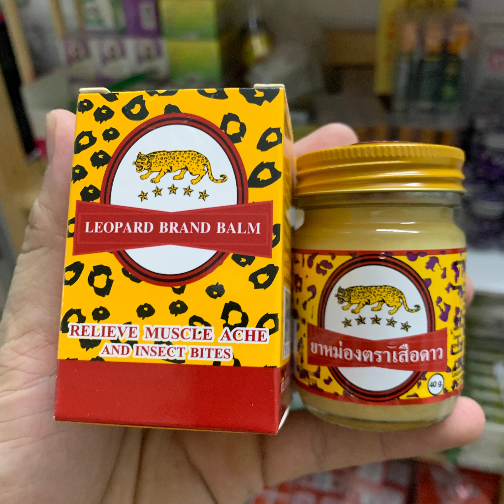 Cù Là Con Báo Leopard Brand Balm 40gr Thái Lan Chính Hãng - Xoa Bóp Nhức Mỏi