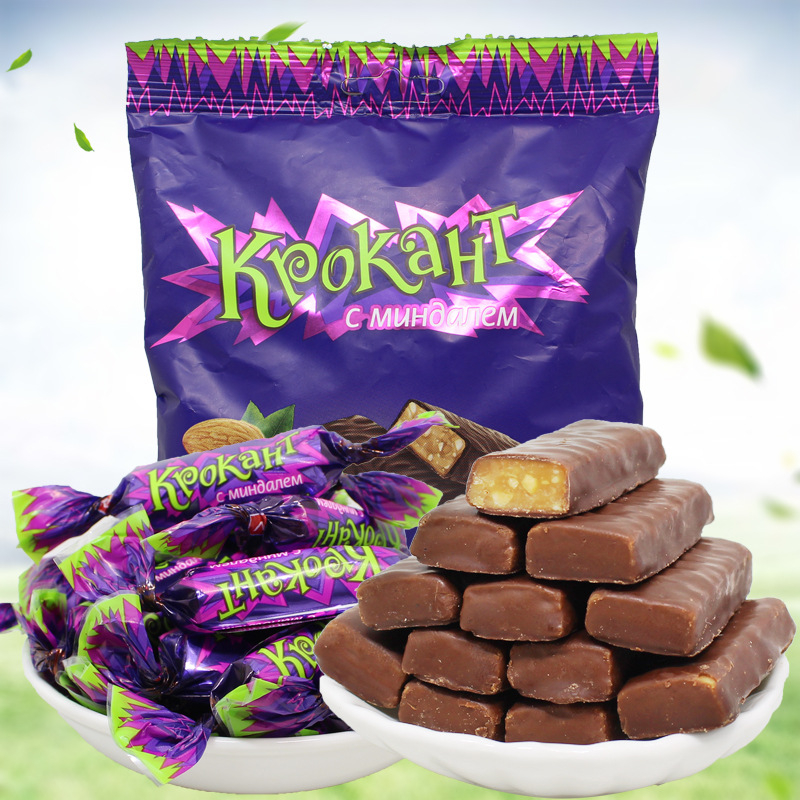 Kẹo Socola Hạnh Nhân KPOKAHT Chocolate Nga Gói 500g - Kẹo Nga Tím - Sô cô la Nga Tím Gói Nửa Cân