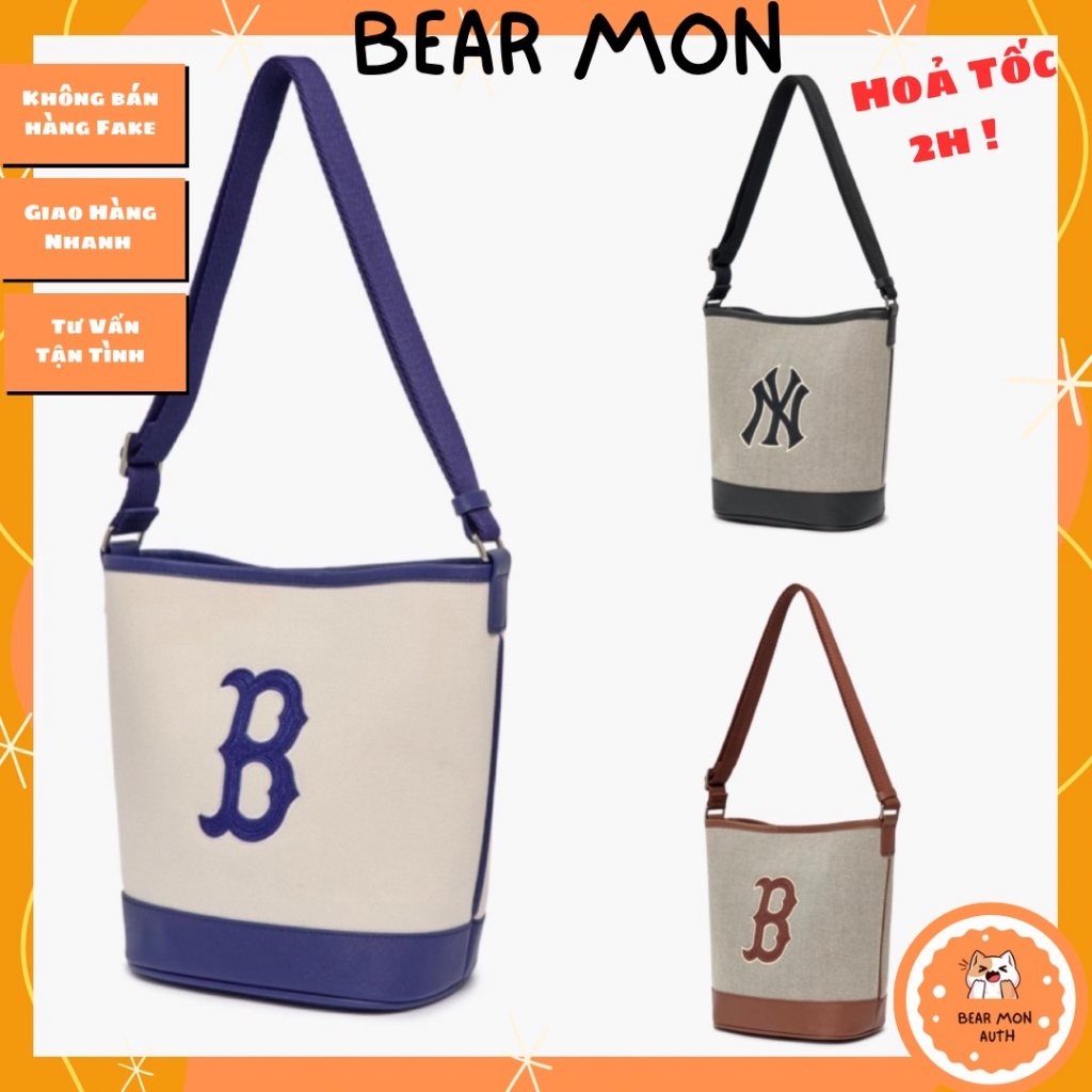 Túi Basic Big Logo Canvas Bucket Bag 3Abms072N Màu Đen Nâu xanh