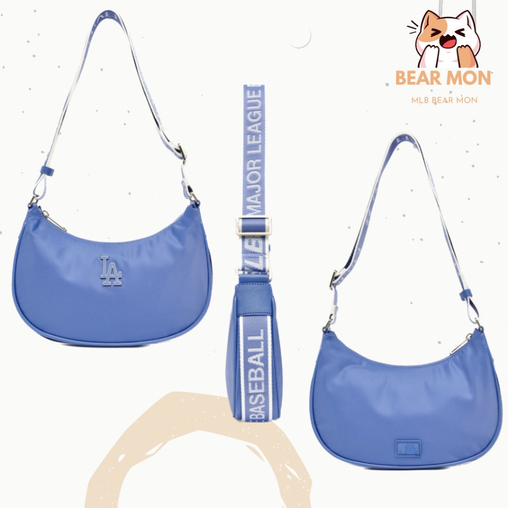 Túi MLB Basic Nylon Adjustable Hobo Bag Boston Red Sox 3Abqs033N Màu vàng đen xanh