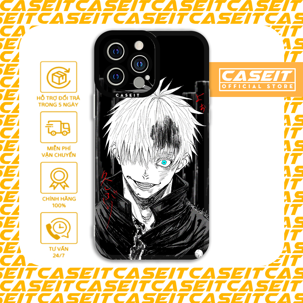 Ốp lưng iphone cạnh vuông Caseit Jujutsu Kaisen Gojo Satoru và Getou anime 8plus/x/xs/11/12/13/14/pro/max/plus/promax