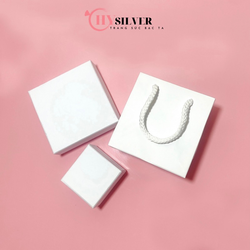 Hộp đựng trang sức CHY SILVER đựng nhẫn bạc, vòng cổ, lắc chân