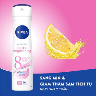 XỊT NGĂN MÙI NIVEA EXTRA BRIGHTENING 150ML