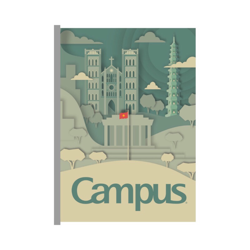 Vở kẻ ngang Cao Cấp 200 trang B5 Campus PAPERCUT