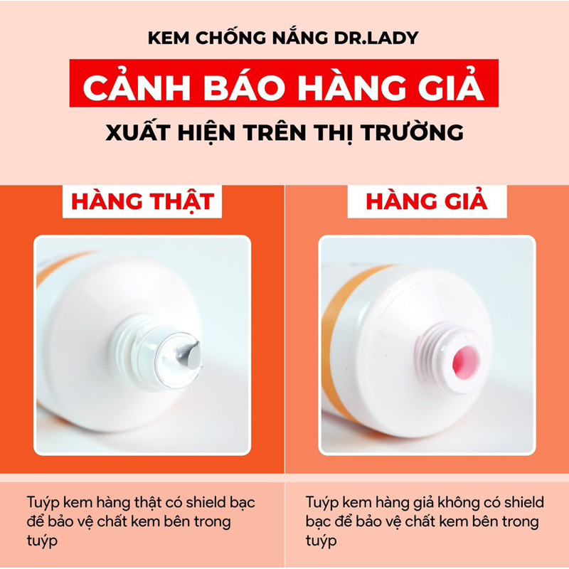 Kem chống nắng Dr Lady Suncream 60ml nâng tone, kiềm dầu