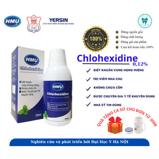 Com Bo 2 chai nước súc miệng HMU Chlorhexidine