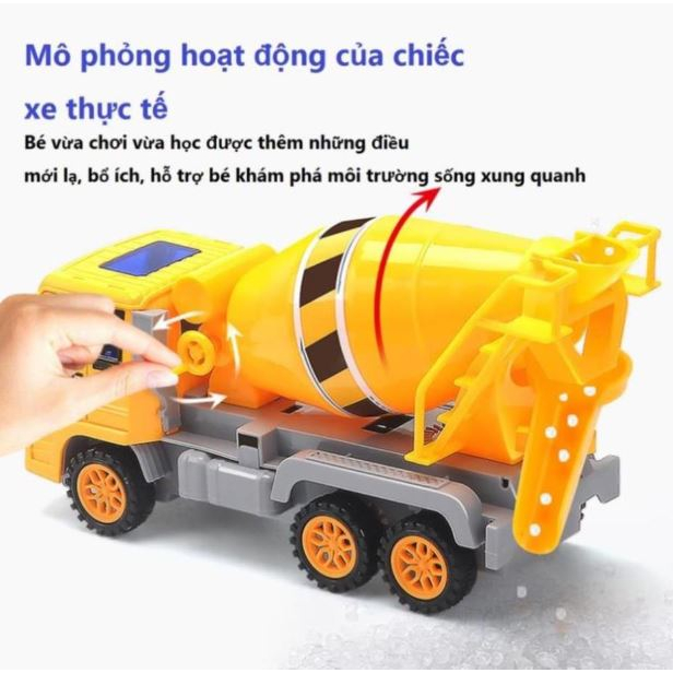 XE ĐỒ CHƠI - BỘ 6 XE Ô TÔ CÔNG TRÌNH - Bộ đồ chơi 6 ô tô mô hình các loại xe xây dựng: máy xúc, xe tải, cần cẩu...