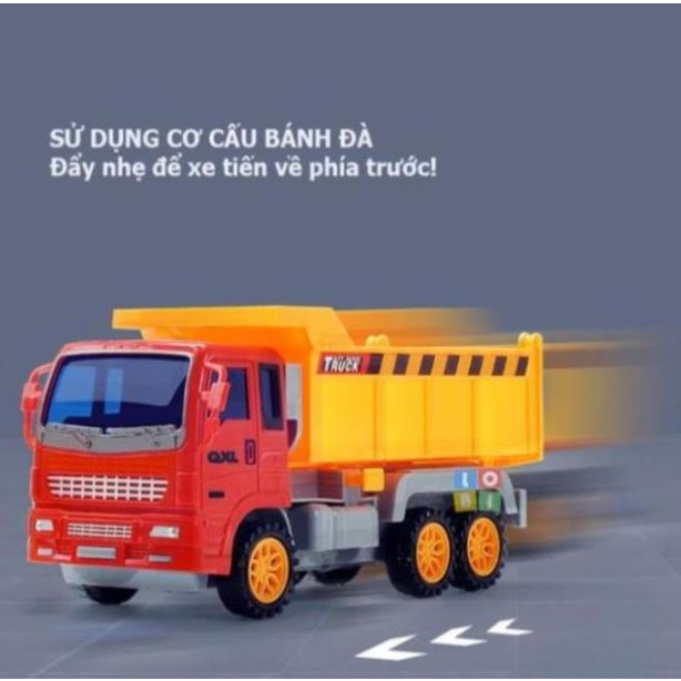 XE ĐỒ CHƠI - BỘ 6 XE Ô TÔ CÔNG TRÌNH - Bộ đồ chơi 6 ô tô mô hình các loại xe xây dựng: máy xúc, xe tải, cần cẩu...