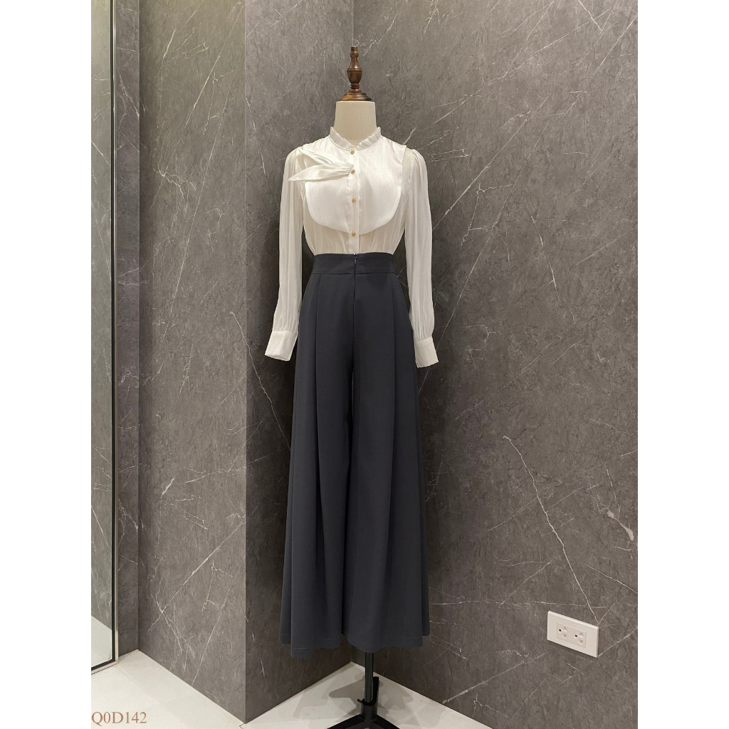 Quần ống rộng xếp ly TIINSTORE Q0D142