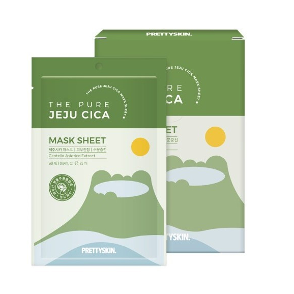 Mặt nạ rau má Pretty Skin The Pure Jeju Cica Mask 25ml