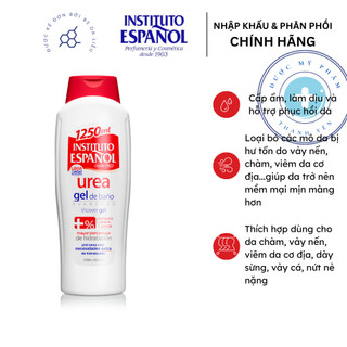 Gel tắm dưỡng ẩm, giảm khô ngứa Instituto Espanol Urea Shower Gel 1250ml dành cho da chàm, vảy nến, viêm da cơ địa