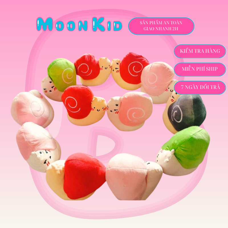 Ốc Sên Bông Cảm Xúc 2 Mặt Siêu Đẹp Siêu Yêu - MoonKid