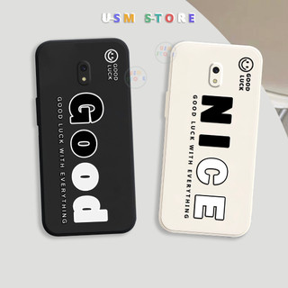 Ốp lưng Xiaomi Redmi 8A DUAL / Redmi 8A Pro / Redmi 8A, viền vuông bảo vệ camera, chất TPU dẻo, in nổi chữ NICE GOOD