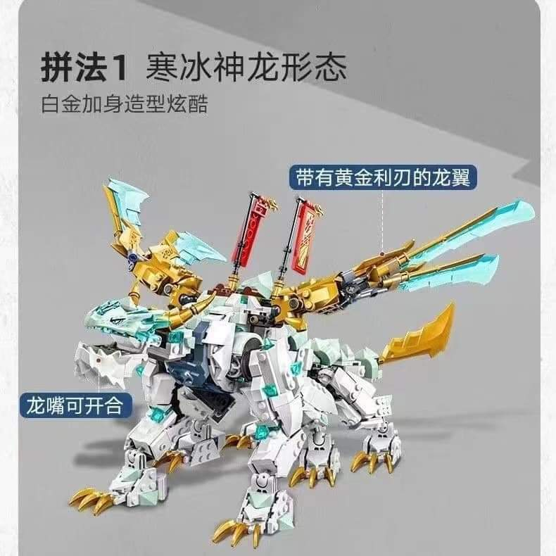 Xếp Hình le-go 71786 Ninja go Leji 7106 Rồng Chúa Của Zane 973 chi tiết