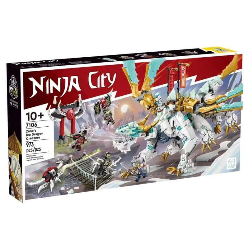 Xếp Hình le-go 71786 Ninja go Leji 7106 Rồng Chúa Của Zane 973 chi tiết