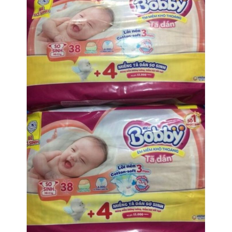 TÃ DÁN BOBY SƠ SINH DƯỚI 5Kg XS 38 +4 , XS70
