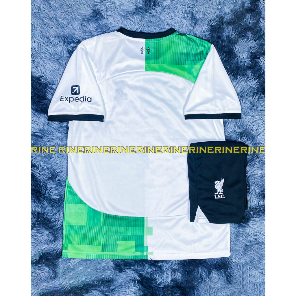 Bộ áo bóng đá liver - liverpool màu xanh hàng Super sân khách thailand 2024 - 2023 Giống thi đấu