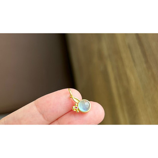 Charm bạc 925 đính Aquamarine