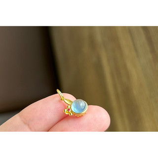 Charm bạc 925 đính Aquamarine