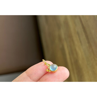 Charm bạc 925 đính Aquamarine