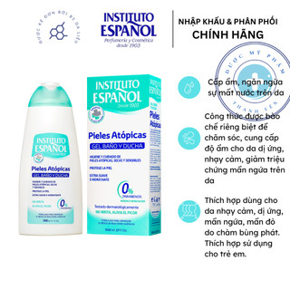 Gel tắm dưỡng ẩm, làm dịu da Instituto Espanol Atopic Skin Bath And Shower Gel 500ml cho da dị ứng, nhạy cảm và khô