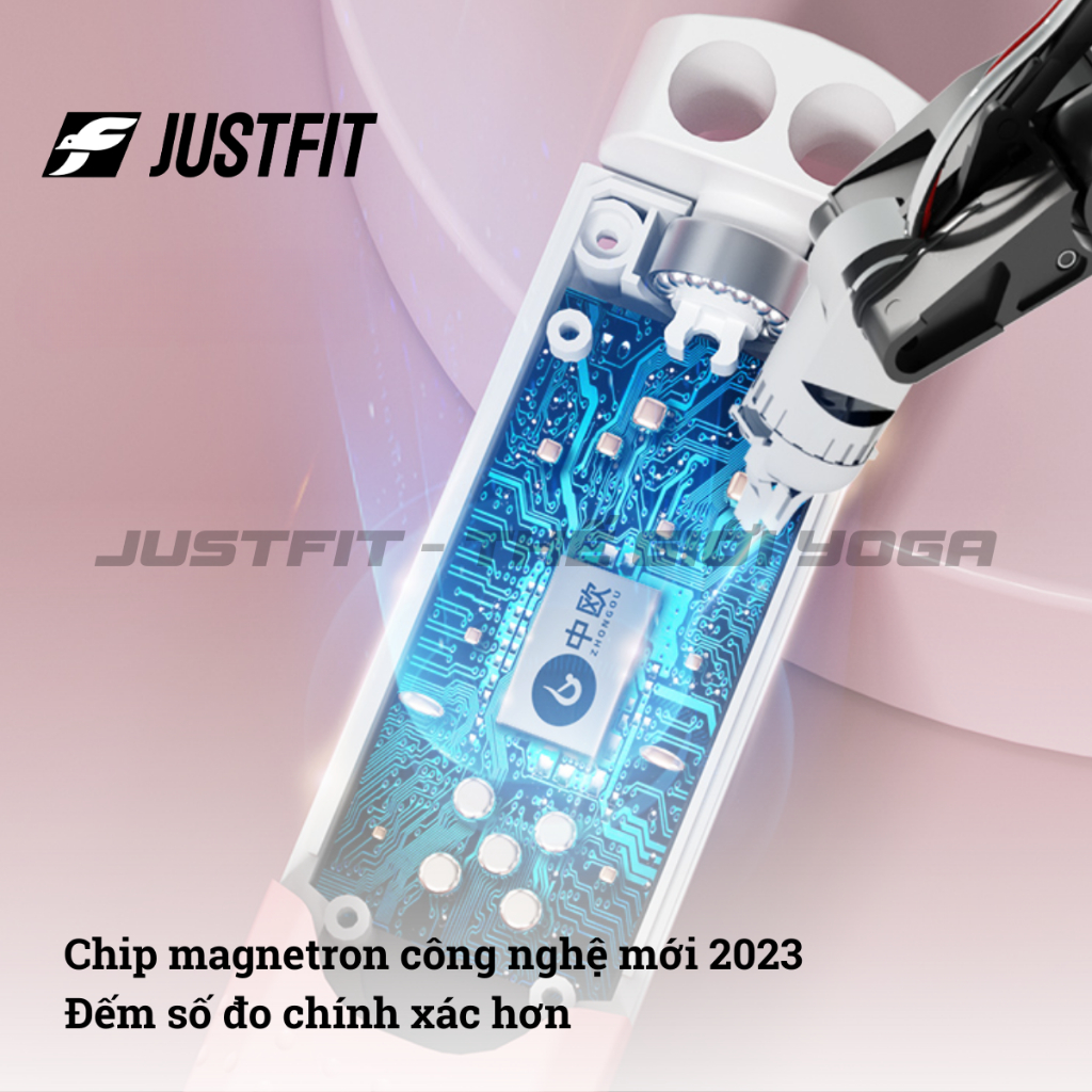 Dây nhảy ĐẾM SỐ JUSTFIT  không dây giảm cân, bóng to, có calo, đếm vòng, có tạ tập yoga, gym, thể dục