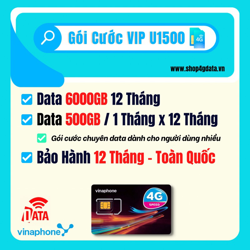 Sim 4G Vinaphone VD89 VD149 Miễn Phí Data 2GB - 4GB 1 Ngày Tốc Độ Cao Và Gọi 12 Tháng