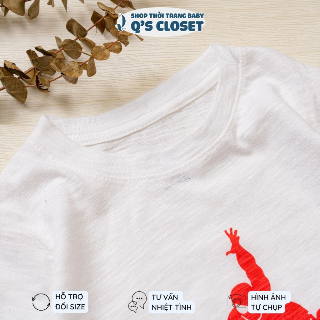Áo thun in hình cổ tròn tay ngắn chất vải cotton xược thoáng mát dành cho bé từ 11kg-54kg