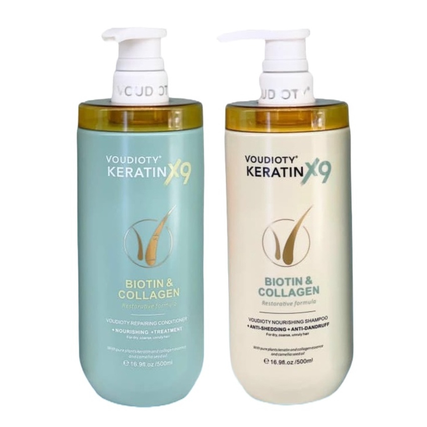 Dầu gội xả Voudioty Keratin X9 Biotin & Collagen 500ml