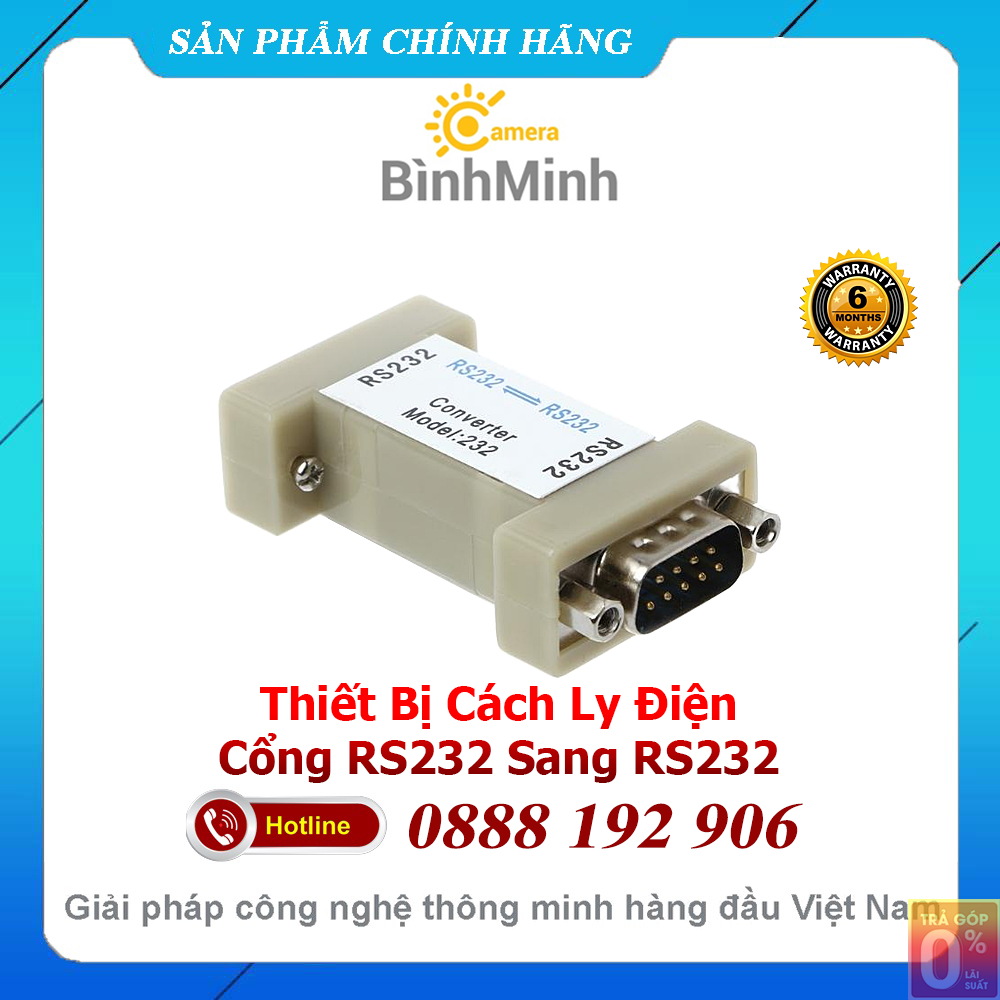 Bộ Cách Ly Điện Quang Cổng Nối Tiếp Dtech RS232 Sang RS232