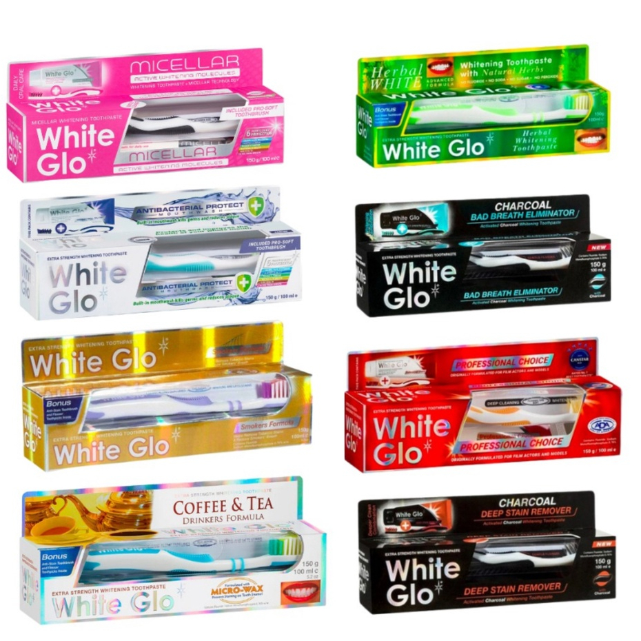 Kem Đánh Răng Kèm Bàn Chải White Glo 150g