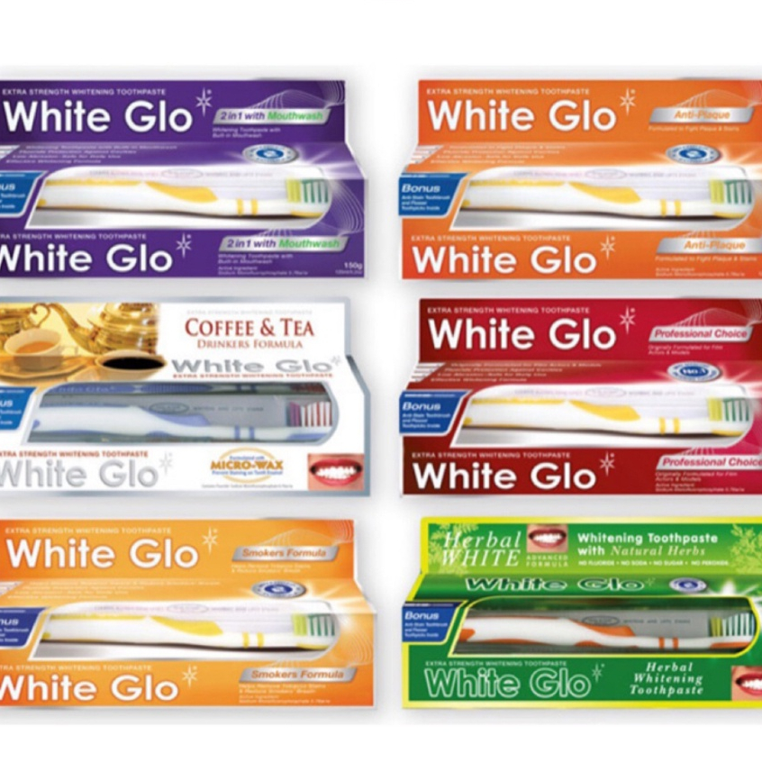 Kem Đánh Răng Kèm Bàn Chải White Glo 150g