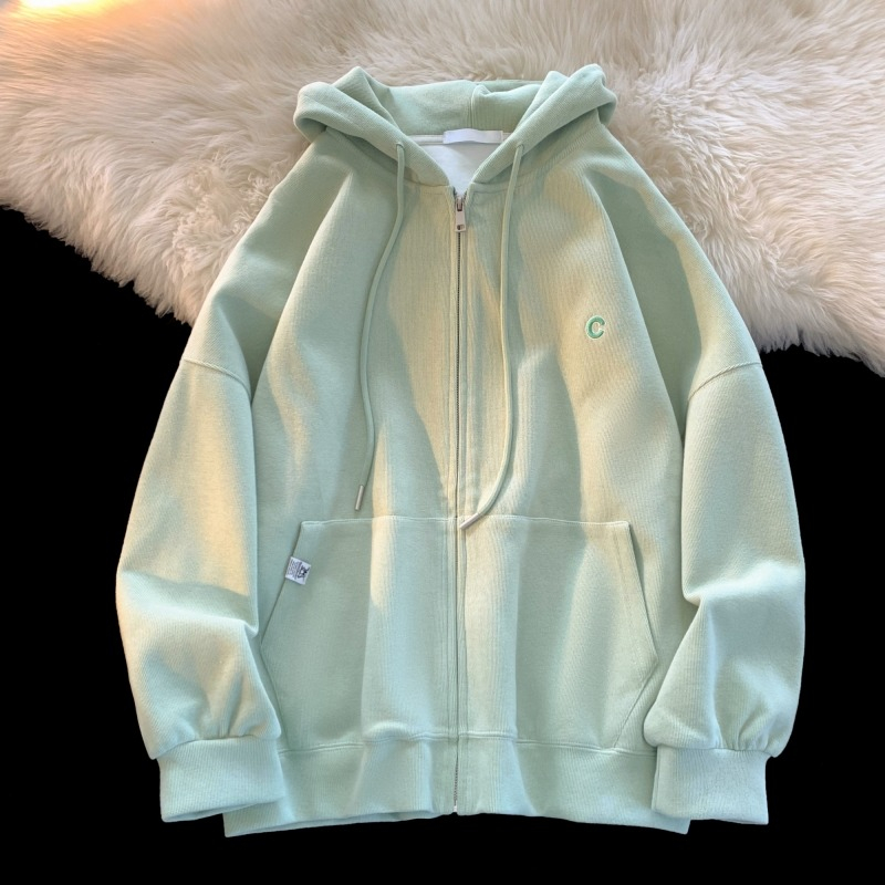 Áo Khoác Hoodie Zip 3 Màu FKZ Unisex Nam Nữ Ulzzang Unisex mũ form rộng nỉ bông dày dặn cotton mềm mịn thêu chữ C