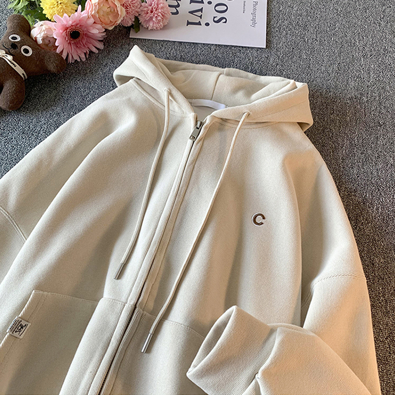 Áo Khoác Hoodie Zip 3 Màu FKZ Unisex Nam Nữ Ulzzang Unisex mũ form rộng nỉ bông dày dặn cotton mềm mịn thêu chữ C