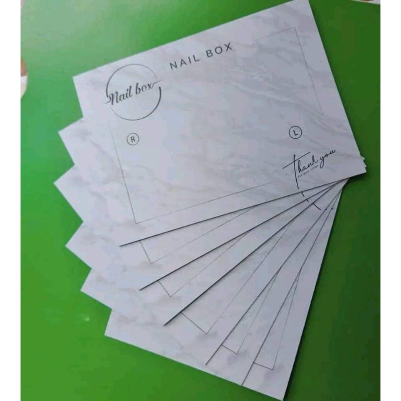 Bìa gắn nailbox,thẻ gắn móng