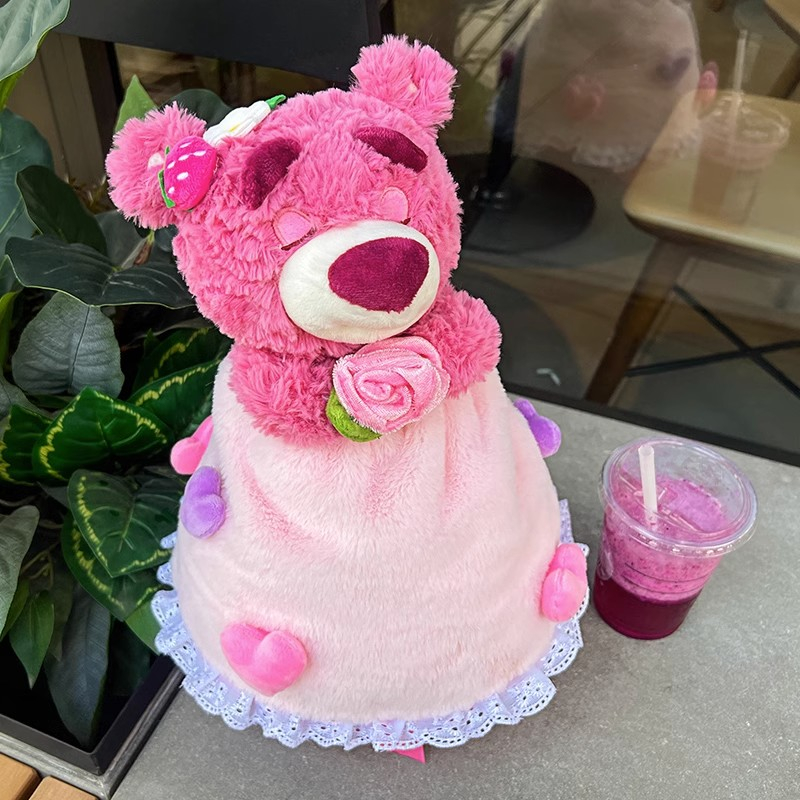 🌷hàng giao ngay🌷☋Bó hoa biến hình gấu dâu dễ thương Hoạt hình mô phỏng Hoa búp bê sang trọng