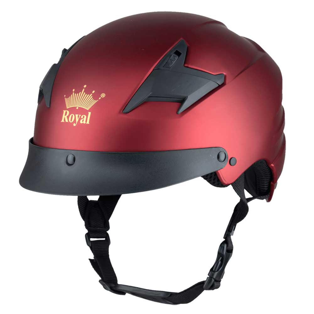 Mũ Bảo Hiểm Nửa Đầu Cao Cấp Dành Cho Người Đầu To 58-60cm - Royal M152LT  - Hàng CHÍNH HÃNG  – Bảo Hành 12 Tháng