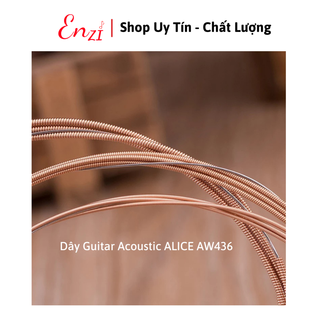 Dây đàn guitar acoustic Alice AW436 AW432 A206 A406 cỡ 11 chính hãng dây sắt cho đàn ghi ta ENzi