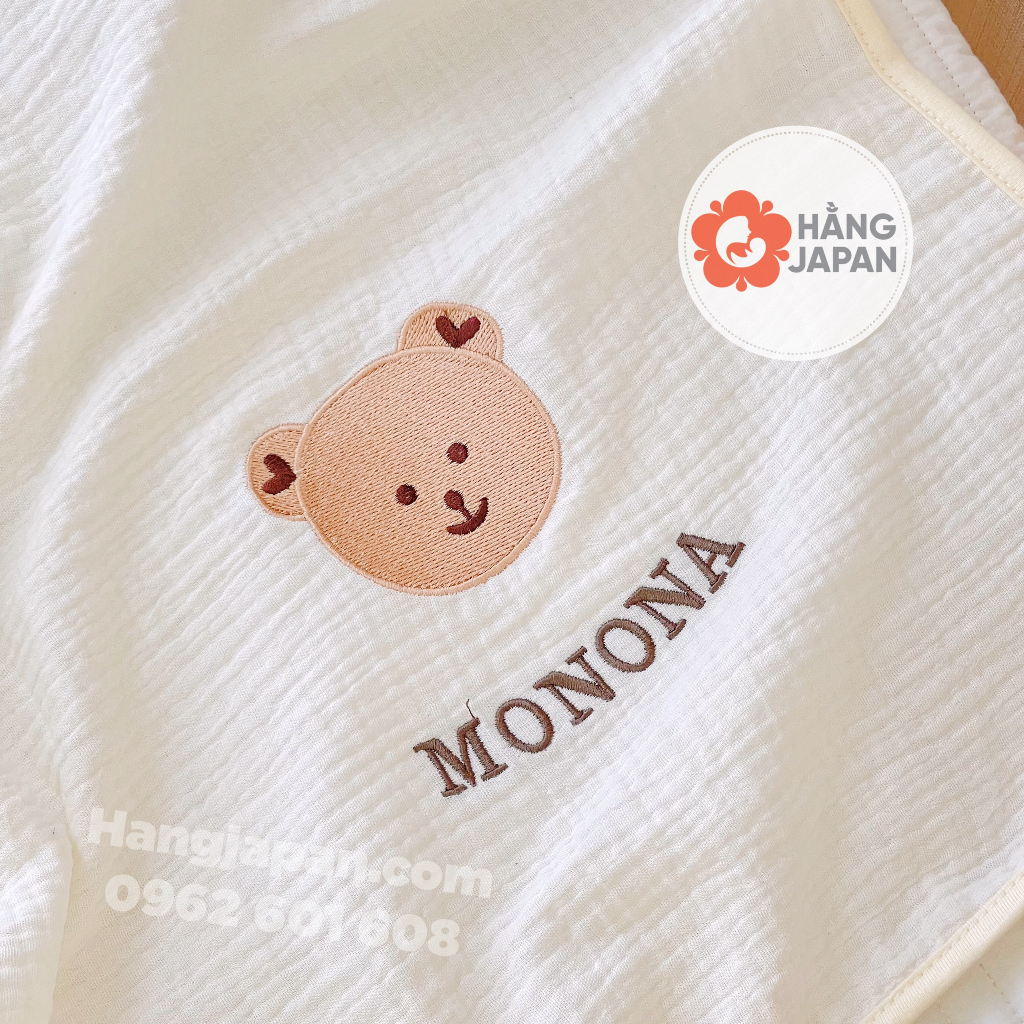 Chăn Gạc Kiêm Khăn Tắm 2 Lớp Cao Cấp MONONA Kích Thước 85x135cm Chất Liệu An Toàn Cho Da Bé Chính Hãng